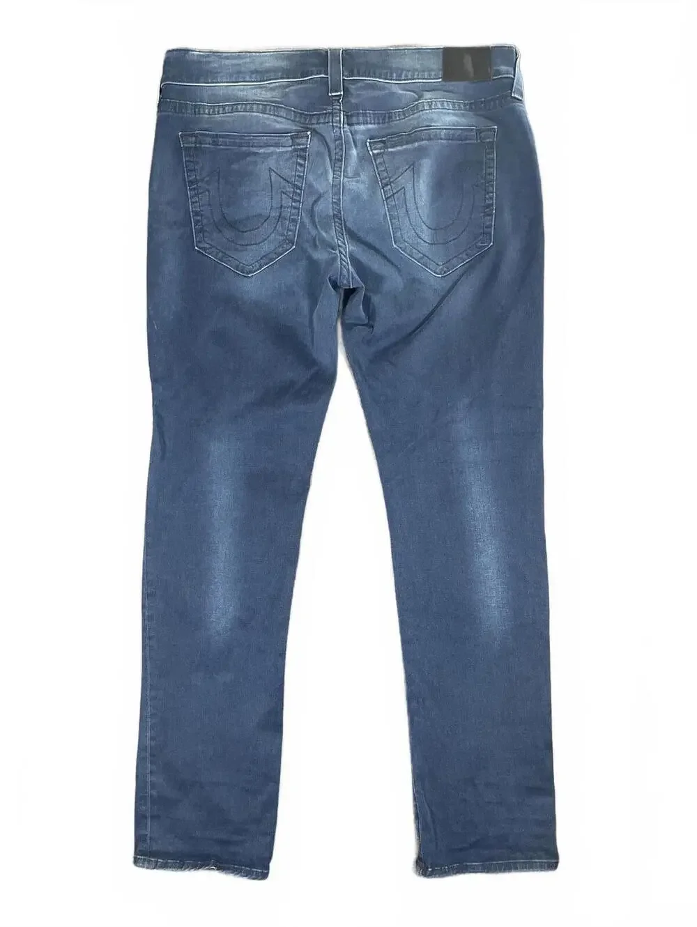 True Religion Geno Relaxed Slim Blue Denim Men's Jeans No Flap- Size 42